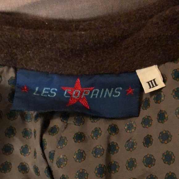 Les Copains double-breasted trapeze coat w mandarin collar in brown wool blend - Picture 6 of 16